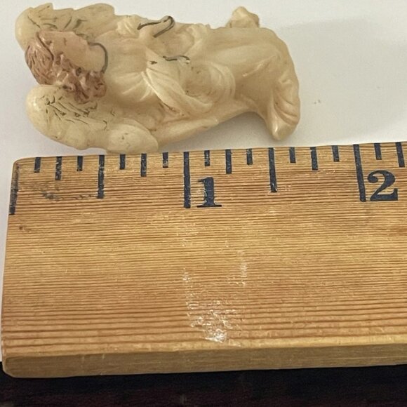 1994 Roman Inc. Praying Seraphim Angel Pin 1.5" Signature Label On Back Of Pin - Picture 3 of 5